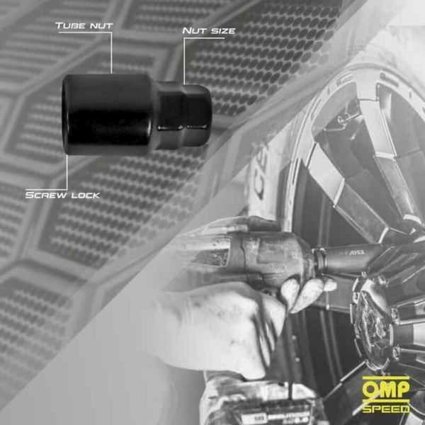 Ruuvi OMP OMPS09821201 M12 x 1,50 4 uds Musta