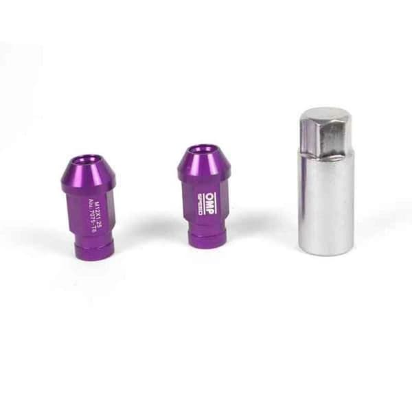 Set Mutterit OMP 7075 40 mm M14 x 1,50 20 uds Violetti