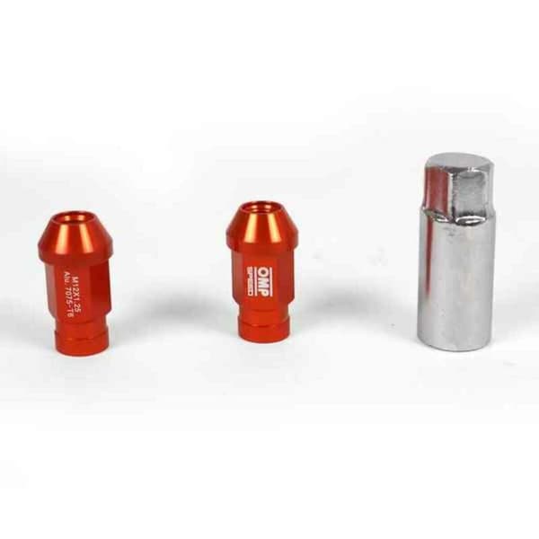 Set Mutterit OMP 7075 40 mm M14 x 1,50 20 uds Oranssi