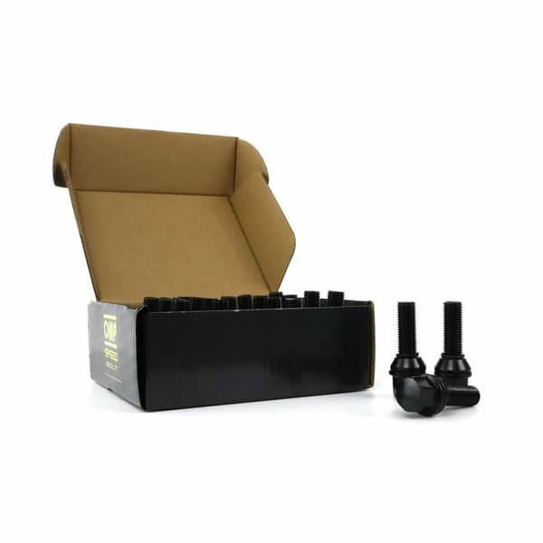 Set Mutterit OMP 27 mm Musta 20 uds M14 x 1,25