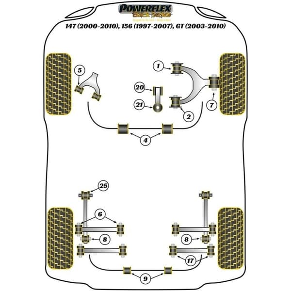 Silentblock Powerflex PFR1-819-14 Vahvistustanko