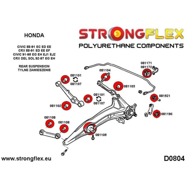 Silentblock Strongflex STF081101AX4 Runko 4 Kappaletta