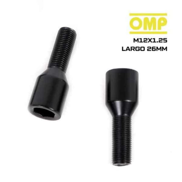Skruesæt OMP OMPS09621201 M12 x 1,25 Sort