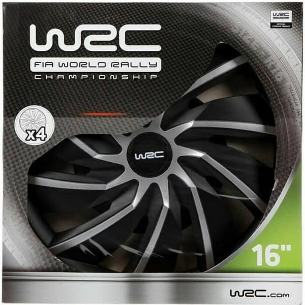 Hjulkapsel WRC WRC 4 Turbo Grå Sølvfarvet Mat bagpå 16" 4 Dele