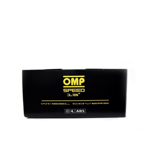 Hjulkapsel OMP Stinger Speed Sort Sølvfarvet 13" (4 uds)