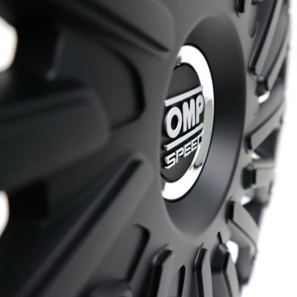 Hjulkapsel OMP Stinger Speed Sort Sølvfarvet 13" (4 uds)
