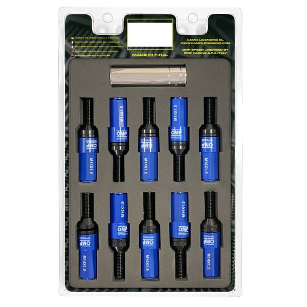 Skruesett OMP OMPS09981407 28 mm Blå M14 x 1,50