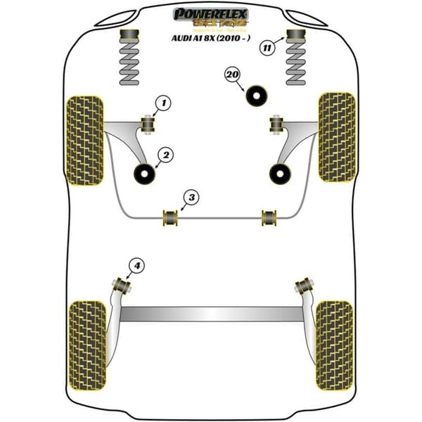 Silentblock Powerflex PFF85-620 Motorstøtte