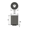 Miniatyrbilde 4 av 4: Luftfilter Green Filters B11.70 Universal