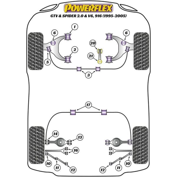 Silentblock Powerflex PFR1-711 Støtdemper