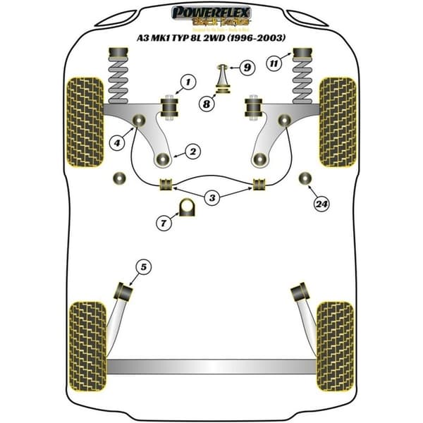 Silentblock Powerflex PFF3-610 Delantera Bak