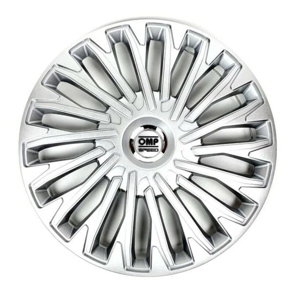 Pölykapseli OMP Stinger Speed Hopeinen 15" (4 uds)