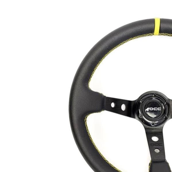 Kilpaohjauspyörä OCC Motorsport Track Musta Nahka