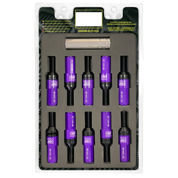 Ruuvisetti OMP OMPS09971411 28 mm Purppura M14 x 1,25