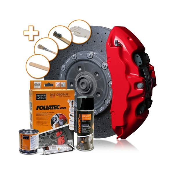 Maalaussetti Foliatec 2160 RACING Jarrusatulat 3 Kappaletta Punainen