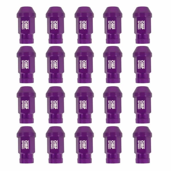Set Mutterit OMP 7075 40 mm M14 x 1,50 20 uds Violetti