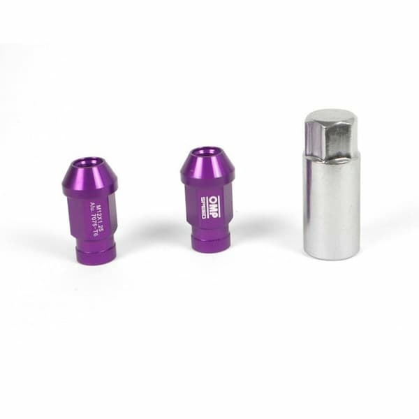 Set Mutterit OMP 7075 Violetti 20 uds M14 x 1,25