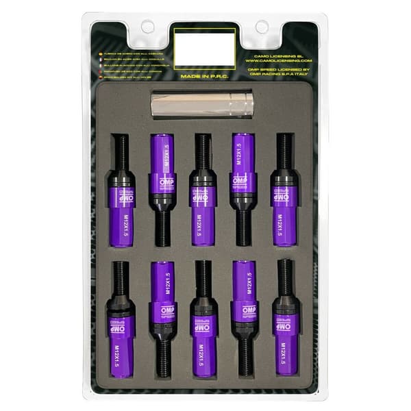 Ruuvisetti OMP OMPS09981211 28 mm Purppura M12 x 1,50