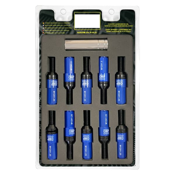 Skruvsats OMP OMPS09971207 28 mm Blå M12 x 1,25