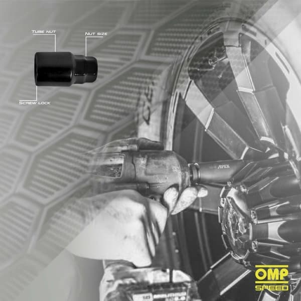 Skruesæt OMP OMPS09611201 M12 x 1,50 4 uds Sort