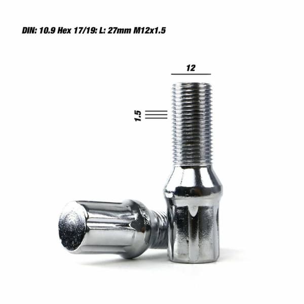 Set Mutterit OMP 27 mm Hopea 20 uds M12 x 1,50