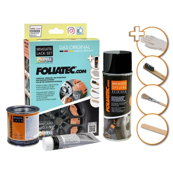 Maalaussetti Foliatec FO2221 Jarrusatulat Vanilja Keltainen