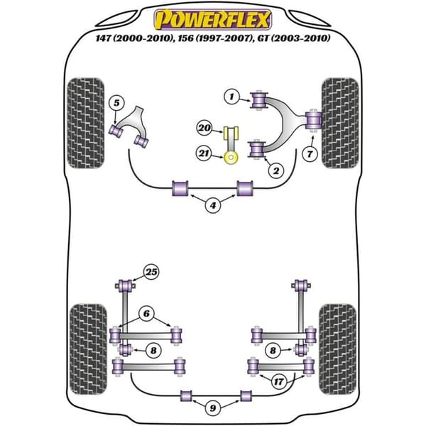 Silentblock Powerflex PFR1-819-14 Forstærkningsstang
