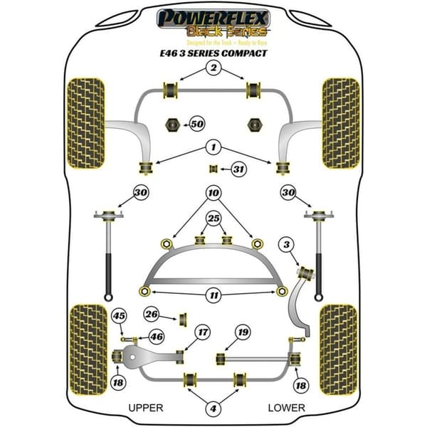 Silentblock Powerflex PFR5-4625 Forsterkningsstang