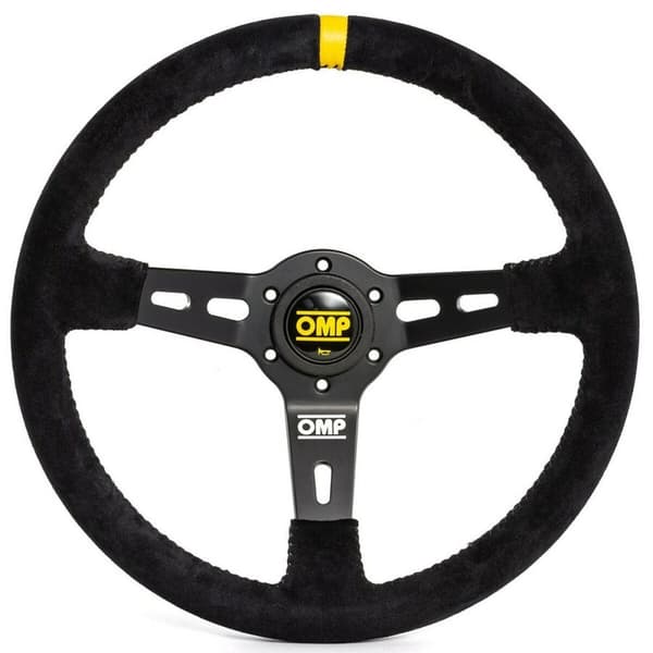 Kilpaohjauspyörä OMP OMPOD/2055/N Ø 35 cm Musta Musta/Keltainen