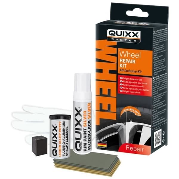 Fälgreparationssats - Quixx - 10 delar - Silver - Repreparation - Professionell restaurering