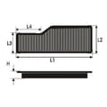Miniatyrbillede 4 af 4: Luftfilter Green Filters P965006