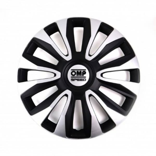 Navkapsel OMP Magnum Speed Svart Silvrig 15" (4 uds)