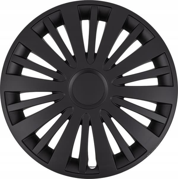 16" UNIVERSAL NAVKAPSLER TIL STÅLFÆLGE SORT SÆT MED 4