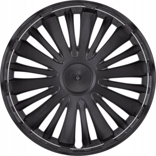 16" UNIVERSAL NAVKAPSLER TIL STÅLFÆLGE SORT SÆT MED 4