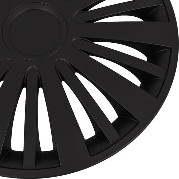 16" UNIVERSAL NAVKAPSLER TIL STÅLFÆLGE SORT SÆT MED 4