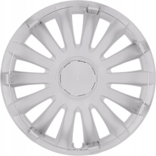 15" UNIVERSAL NAVKAPSLER TIL STÅLFÆLGE SØLVGRÅ SÆT MED 4