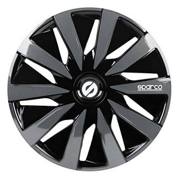 Pölykapseli Sparco Lazio Musta/Harmaa 14" (4 uds)