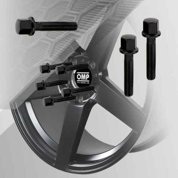 Ruuvisetti OMP OMPS09641201 M12 x 1,50 Musta