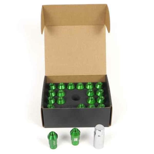 Set Mutterit OMP 7075 40 mm M12 x 1,50 20 uds Vihreä