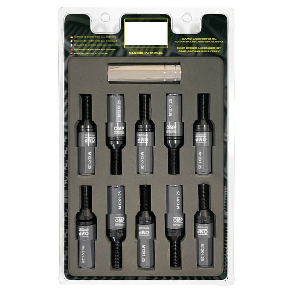 Ruuvisetti OMP OMPS09971202 28 mm Hopea M12 x 1,25