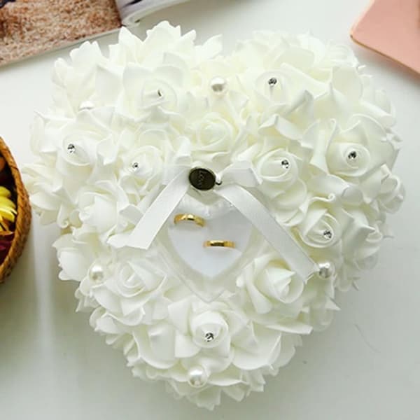 Ringbox - LOLOLOO - Romantisk - 24x24 cm - Rosa - Elegant för bröllop