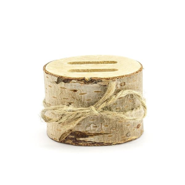 Vigselringhållare - Natur - Trästock - Diameter 6 cm - Romantisk stil - Inredning