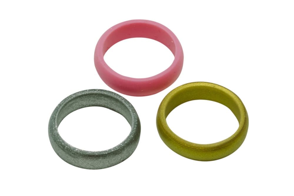 Fingerring i silikon, silikonring 3-pack Dam