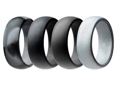 Silikonring fingerring- 4-pack