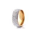 Miniatyrbild 6 av 11: Vacker ring med Zirkon strass guld och silver