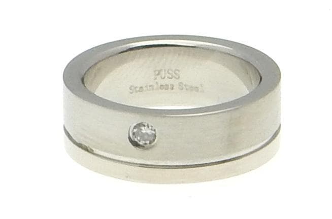 Friman Rostfritt Stål Ring Cz