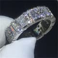 Miniatyrbild 4 av 11: Handgjord 925 silverpläterad ring med zircon för kvinnor diamant