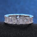 Miniatyrbild 5 av 11: Handgjord 925 silverpläterad ring med zircon för kvinnor diamant