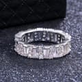 Miniatyrbild 1 av 11: Handgjord 925 silverpläterad ring med zircon för kvinnor diamant