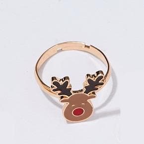 Smuk sjov ring ren jul Rudolf med den røde tud